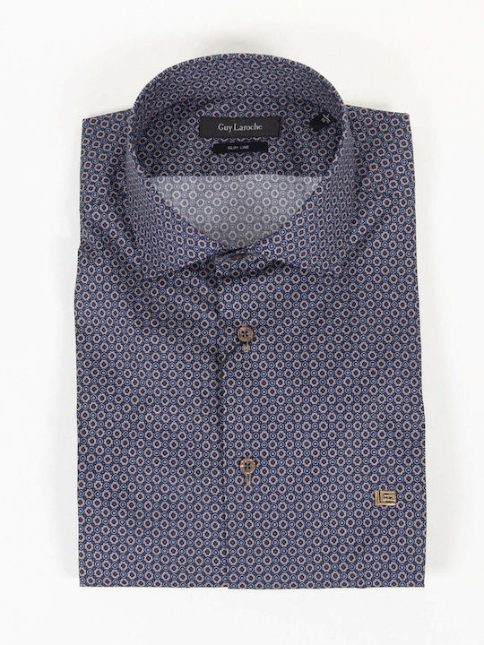 Guy Laroche Long-sleeved Cotton Shirt Beige