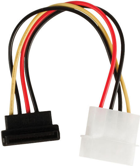 Valueline 15-Pin Sata - 4-Pin Molex Cable 0.15m VLCP 73505V 0.15