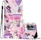 Colored Drawing Wallet Purple (Moto G14)
