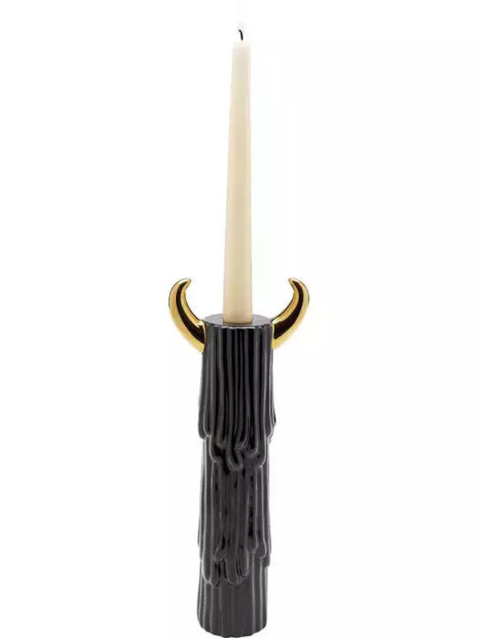 Kare Design Yeti Candle Holder Plastic in Black Color 11.5x6x29.5cm 1pcs