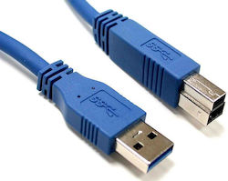 KAL Electronics 30643 USB 3.0 USB-A-Stecker zu USB-B-Stecker Blau 1m