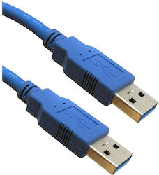 KAL Electronics 30642 USB 3.0 USB-A-Stecker zu USB-A-Stecker Blau 1m