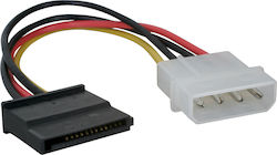 Q-Tech 15-Pin Sata - 4-Pin Molex Cable 0.15m Q-351 Q-Tech 15-Pin Sata - 4-Pin Molex Cable 0.15m Q-351