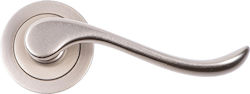 Bronces Coba Middle Door Lever Rosette 2420 Pair Nickel Matte