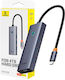 Baseus UltraJoy Hub 4 Θυρών USB 3.0 με σύνδεση USB-A Γκρι