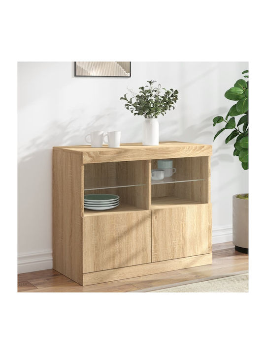 Sideboard Wooden Sonoma Oak 81x37x67cm