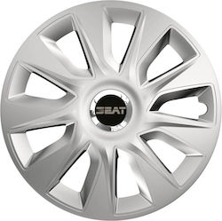 Versaco Τάσια Stratos 14" με Σήμα Seat 4τμχ Ασημί TA-00103625