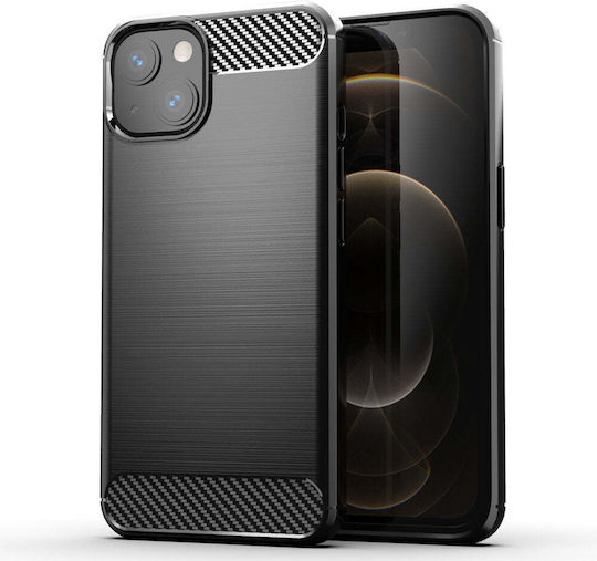 Powertech Carbon Back Cover Σιλικόνης Μαύρο (iPhone 13)