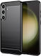 Hurtel Carbon Umschlag Rückseite Silikon Schwarz (Samsung Galaxy S24+)