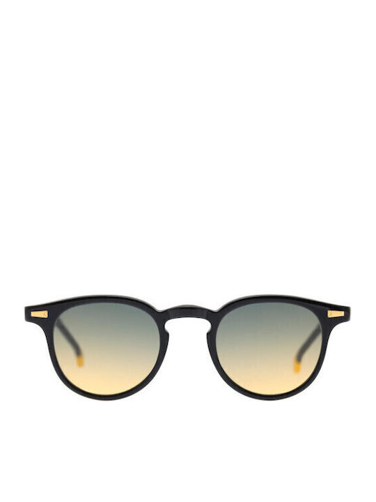 Kyme Unisex Sunglasses with Black Plastic Frame and Multicolour Gradient Lens BOB 1