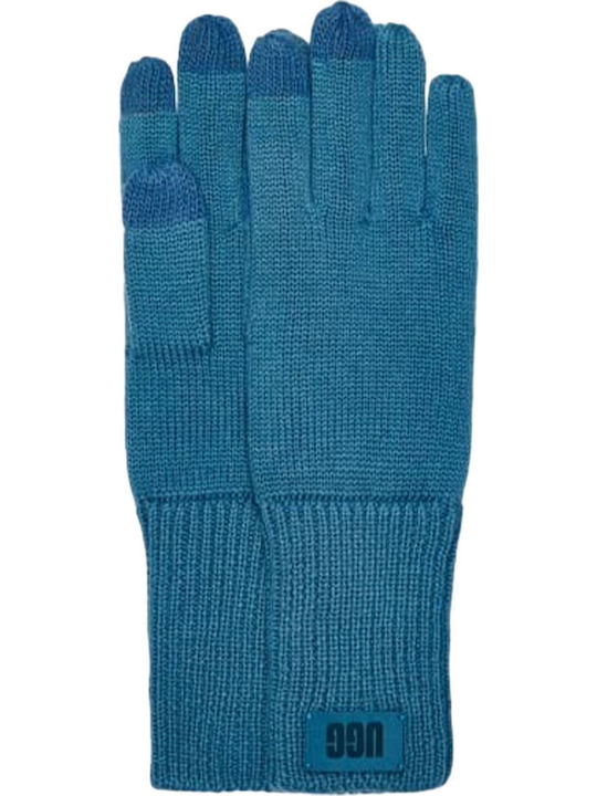 UGG Women's Knitted Touch Gloves Blue Pop Cuff