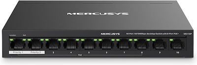 Mercusys MS110P Unmanaged L2 PoE+ Switch με 10 Θύρες Ethernet