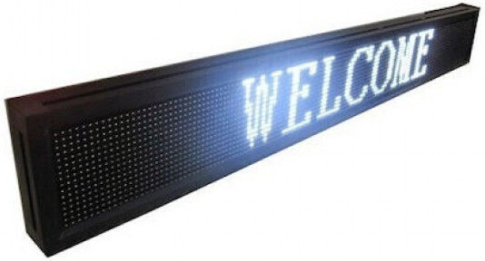 Rolling LED Sign One - Sided 130x20cm White