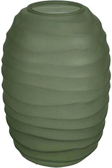 Decostar Βάζο Γυάλινο Πράσινο Φ15xΥ22.5cm