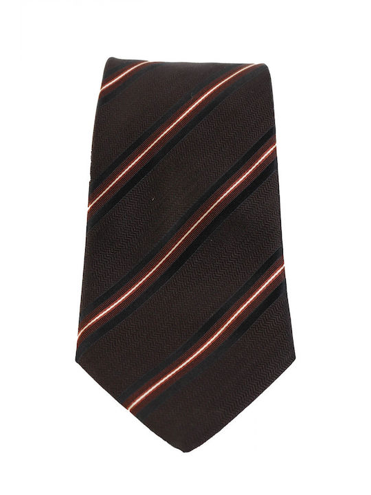 Hugo Boss Men's Tie Silk Printed in Brown Color