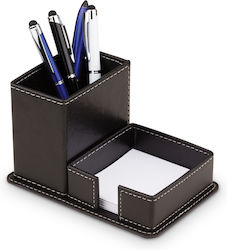 Leather Desk Organizer in Black Color