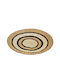 Decostar Decorative Plate Black Made of Wicker Material 50x50cm