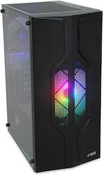 iBox Cetus 908 Gaming Midi Tower Κουτί Υπολογιστή με Πλαϊνό Παράθυρο Μαύρο