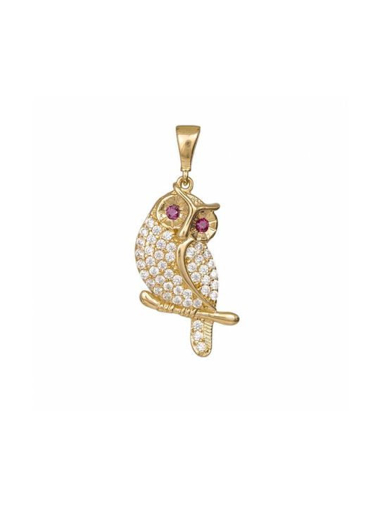 Charm aus Gold 14K mit Zirkon