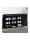 Entry Furniture with Shoe Rack & Bench Black Velvet-Black Metal 102x32x50cm