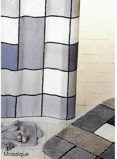Aquanova Mosaique Purple Κουρτίνα Μπάνιου Υφασμάτινη 180x200cm Purple