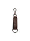 7.Dots Keychain Leather Brown