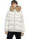 Kurz Damen Puffer Jacke für Winter Beige