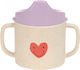 Laessig Happy Rascals Smile Educational Sippy Cup Plastic with Handles Beige for 6m+m+ 150ml