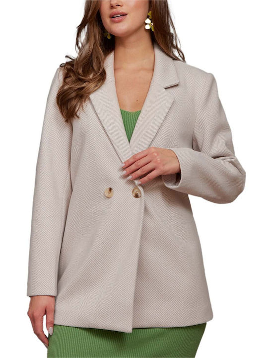 Rut & Circle Blazer pentru femei Sacou BEIGE