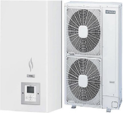Hitachi Αντλία Θερμότητας 11kW Μονοφασική 60°C Split