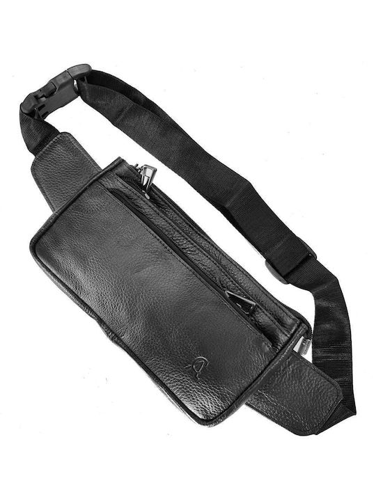 AC Leather Waist Bag Black