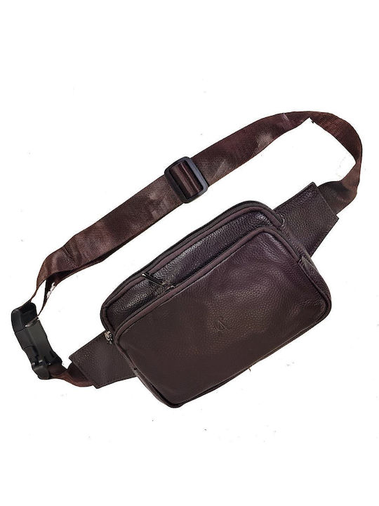 AC Leather Waist Bag Brown