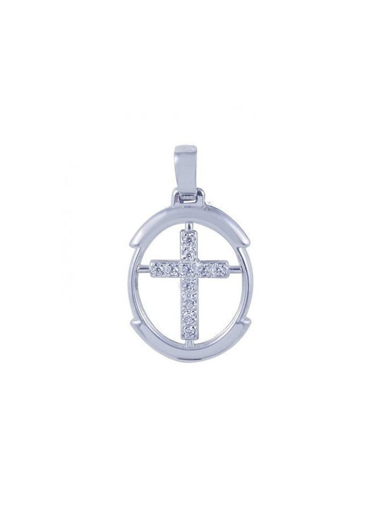 White Gold Cross 14K with Chain