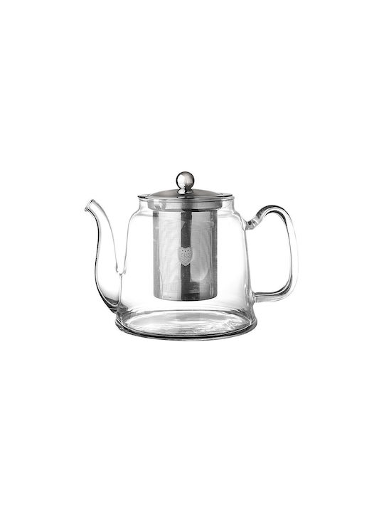 Estia Tea Set with Filter Sticlă in Argint Color 1000ml 1buc