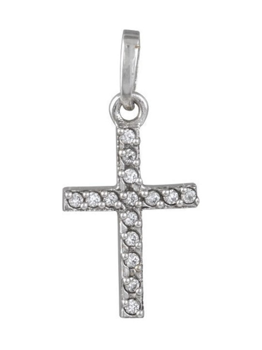 Women's White Gold Cross 14K