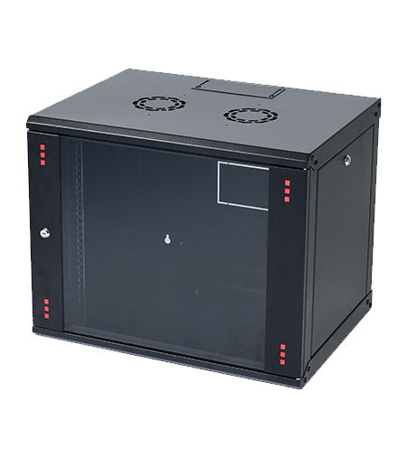Elegant Επιτοίχια Καμπίνα Rack 20U 60x60x97.1cm Μαύρο ELGW20U6060BL911D