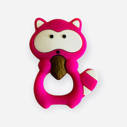 Dodo's Land Beißspielzeug für Zahnen aus Silikon für 3 m+ Waschbär-Dunkelrosa 1Stück