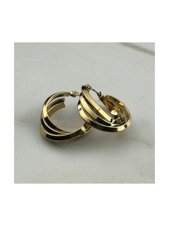 Vicirello Earrings Hoops made of Steel Gold Plated