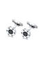 Oxzen Cufflinks of Steel Silver