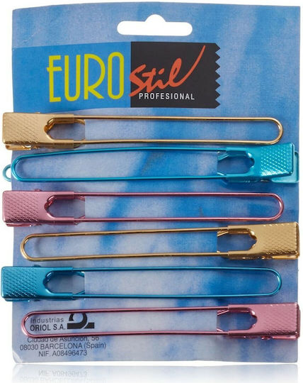 Eurostil Set of Hair Clips Multicolour 6pcs