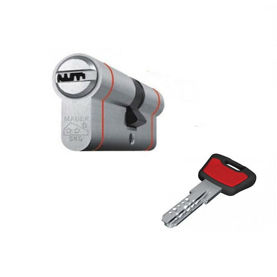 Mauer Zylinderschloss Sicherheits Halb Elite Red Line 2 40mm (31-09) Silber 31 x 09