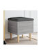 Hocker Für das Wohnzimmer Mit Stauraum Hölzernes Gray 42x42x46cm