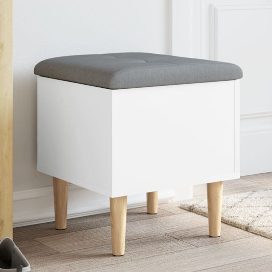 Hocker Für das Wohnzimmer Mit Stauraum Hölzernes White 42x42x46cm
