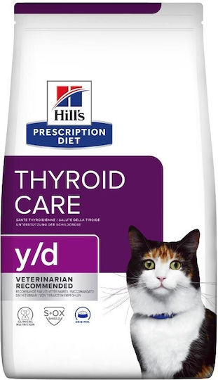 Hill's Prescription Diet Thyroid Care y/d Dry Food Gluten-Free for Adult Cats with Chicken 3kg