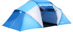 Outsunny Σκηνή Camping Μπλε για 6 Άτομα 460x230x195εκ.