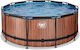 Exit Toys Runde Holz Schwimmbecken 360x122cm