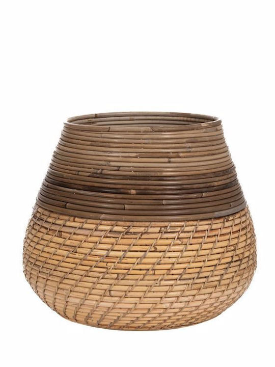 Decorative Basket Wicker with Handles 40x40x33cm Iliadis