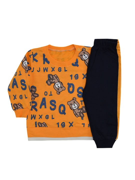 Extan Bebe Kids Sweatpants Set Orange