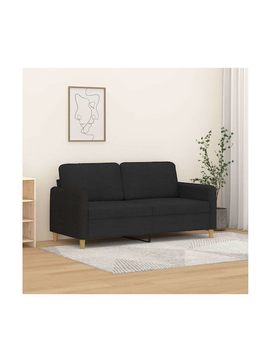 Διθέσιος Καναπές Μαύρος 158x77x80εκ.