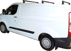 Nordrive Μπάρες Οροφής Μεταλλικές για Ford Transit Custom (Σετ με πόδια) Ασημί